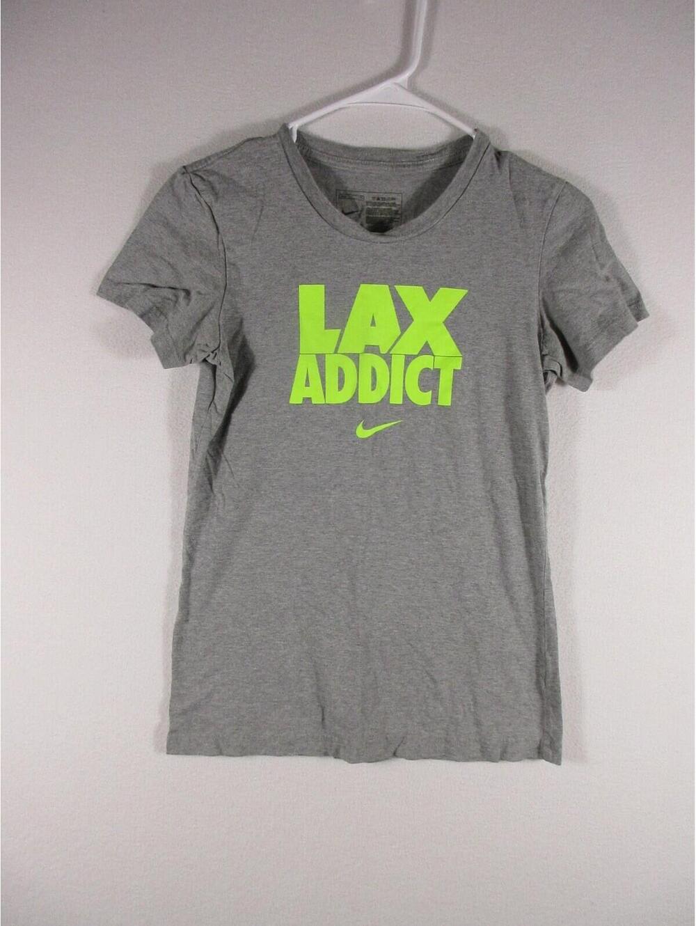 Nike Michigan Wolverines Lacrosse Womens T Shirt Short Sleeve Size S Gray